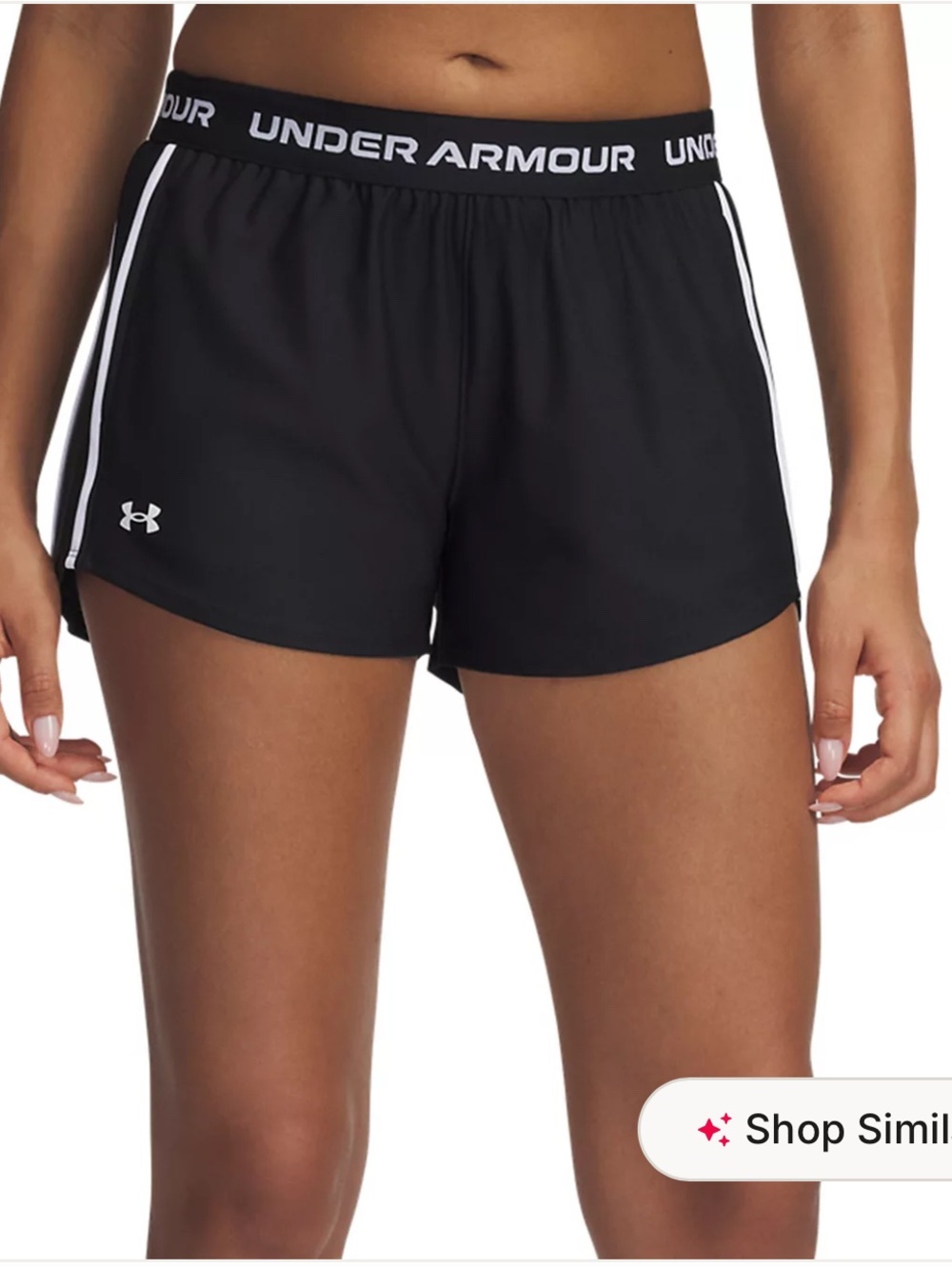 Under Armour HeatGear Black Logo Waistband Running Shorts M
